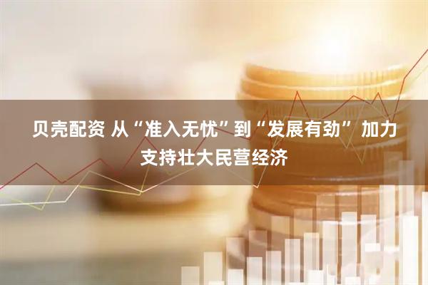 贝壳配资 从“准入无忧”到“发展有劲” 加力支持壮大民营经济